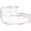 vidaXL Boxspring bed met matras met hoofdeinde Taupe 180 x 200 cm Stof
