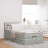 vidaXL Ottoman bed met matras en LED's 80x200cm fluweel lichtgrijs