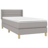 vidaXL Boxspring met matras stof lichtgrijs 90x190 cm