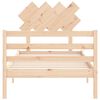 vidaXL Bedframe met hoofdbord massief hout 90x200 cm