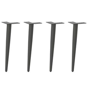 vidaXL Salontafelpoten conische vorm 4 st 30-31 cm staal antraciet