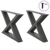 vidaXL Salontafelpoten 2 st 60x(30-31,3) cm staal antraciet