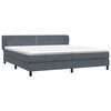 vidaXL Boxspring met matrassen fluweel donkergrijs 200x210 cm