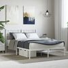 vidaXL Bedframe met hoofdbord metaal wit 140x200 cm