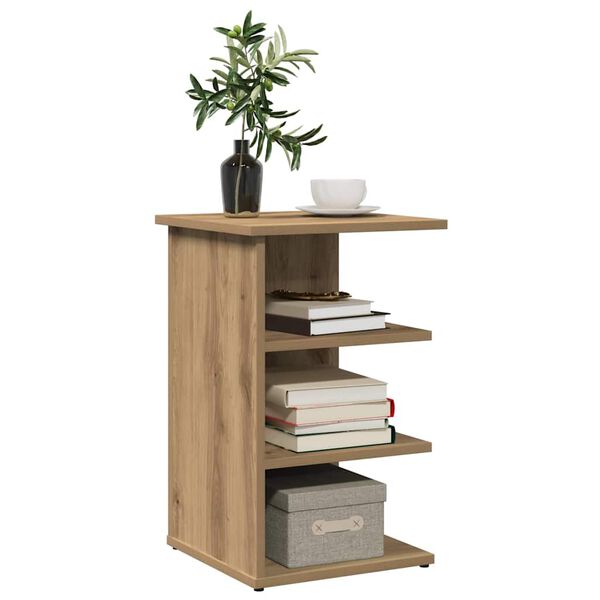 vidaXL Dressoir 35x35x55 cm bewerkt hout artisanaal eikenkleur