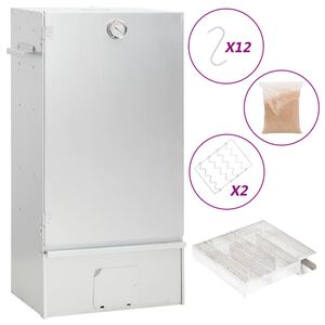 vidaXL BBQ-rookoven met koude rookgenerator gegalvaniseerd staal