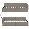 vidaXL Hoekbedframe met hoofdeinde Taupe 100 cm x 200 cm Fluweel
