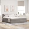 vidaXL Opslag bed met matras met opslag Taupe 180 x 200 cm Nep Leer