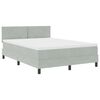 vidaXL Boxspringbed met matras Lichtgrijs 160 x 200 cm Fluweel