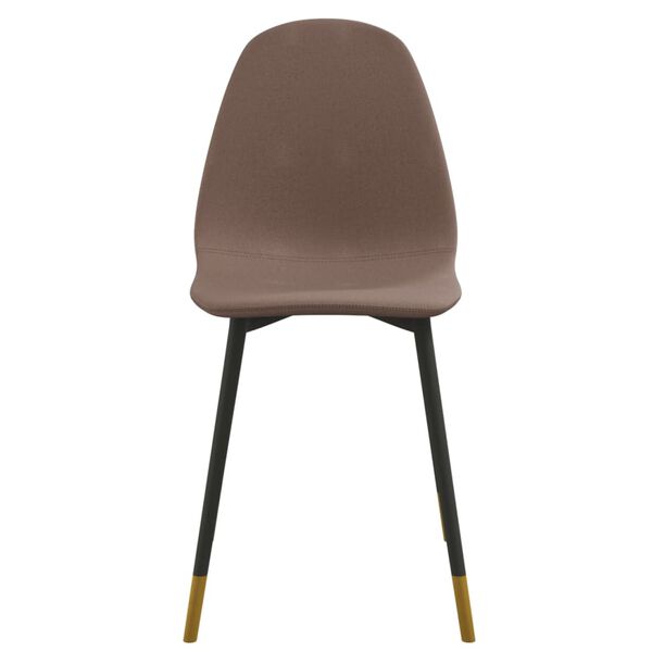 vidaXL Eetkamerstoelen 4 st draaibaar stof taupe