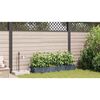 vidaXL Tuin Bloempot 4 pcs Licht Grijs Staal