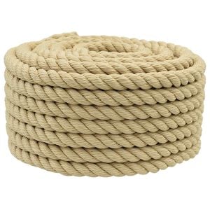 vidaXL Boottouw 2 mm 25 m Naturel