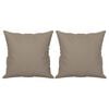 vidaXL Driezitsbank met kussens 180 cm microvezelstof taupe