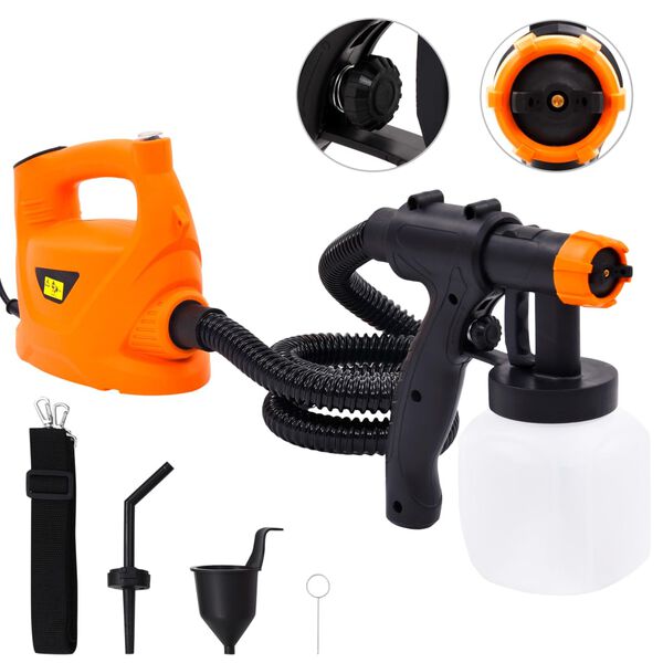 vidaXL Verfspuit met luchtslang elektrisch 500 W 800 ml