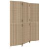 vidaXL Kamerscherm 3 panelen poly rattan beige