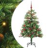 vidaXL Kunstkerstboom 150 LED's Warmwit PVC en Metaal Groen