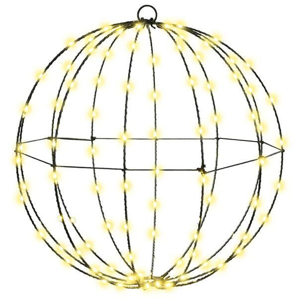 vidaXL Bal met 192 LED 2 pcs Warmwit 40 x 40 x 43,5 cm Metaal