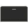 vidaXL Schoenenbank Zwart 80x24x45 cm Bewerkt Hout