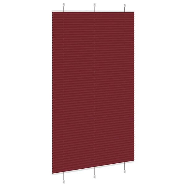 vidaXL Pliss&eacute; rolgordijn 120x200cm stofbreedte 119,4cm bordeauxrood