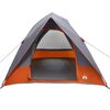 vidaXL Camping Tent met dak Grijs en Oranje 275 x 230 x 140 cm taft