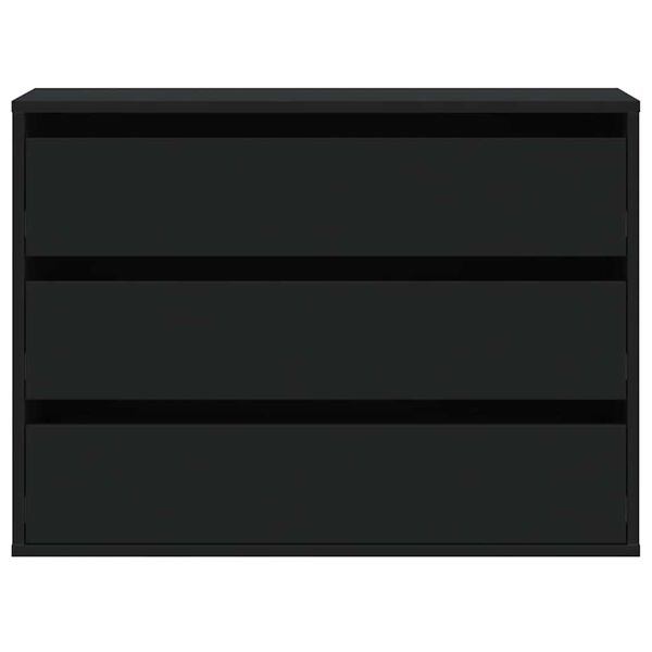 vidaXL Ladekast 80x41x58 cm bewerkt hout zwart