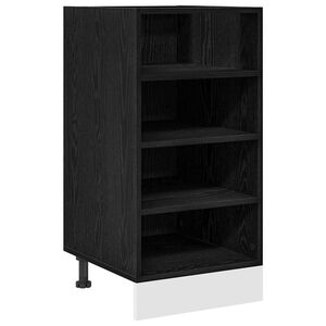 vidaXL Keukenonderkast Zwart eiken 40 x 44,5 x 81,5 cm Bewerkt hout