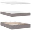 vidaXL Ottoman bed met matras 140x190cm stof taupe
