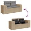 vidaXL 8-delige Loungeset met kussens poly rattan beige