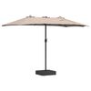 vidaXL Tuinparasol Taupe 385 x 209 x 244 cm Polyester