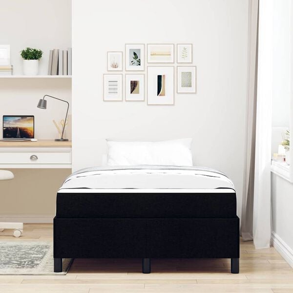 vidaXL Boxspringbed Zwart 120 x 190 cm Stof