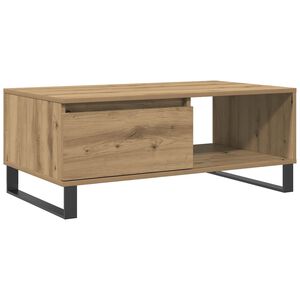 vidaXL Salontafel 90x50x36,5 cm bewerkt hout artisanaal eikenkleurig