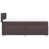 vidaXL Boxspring met matras stof donkerbruin 100x200 cm