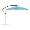 vidaXL Parasol met stalen paal 290x290x238 cm blauw
