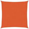 vidaXL Zonnezeil 160 g/m&sup2; 3x3 m HDPE oranje