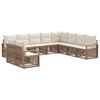 vidaXL Tuinbankenset 10 st Beige poly rattan