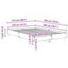 vidaXL Bedframe Zwart Eiken 203 x 123 x 25 cm Bewerkt hout