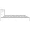 vidaXL Bedframe met hoofdbord metaal wit 183x213 cm