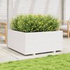 vidaXL Plantenbak 100x100x49,5 cm massief grenenhout wit