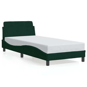 vidaXL Bedframe "Dover" 90x200 cm fluweel donkergroen