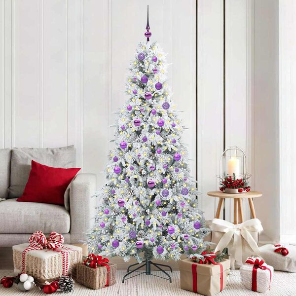 vidaXL Kunstmatige Inklapbare Kerstboom Wit 180 cm PE en PVC