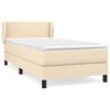 vidaXL Boxspring met matras stof cr&egrave;mekleurig 90x200 cm