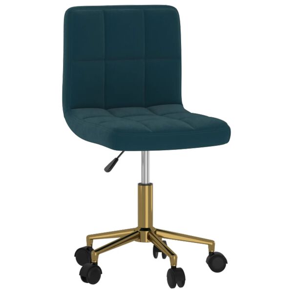 vidaXL Eetkamerstoelen draaibaar 2 st fluweel blauw