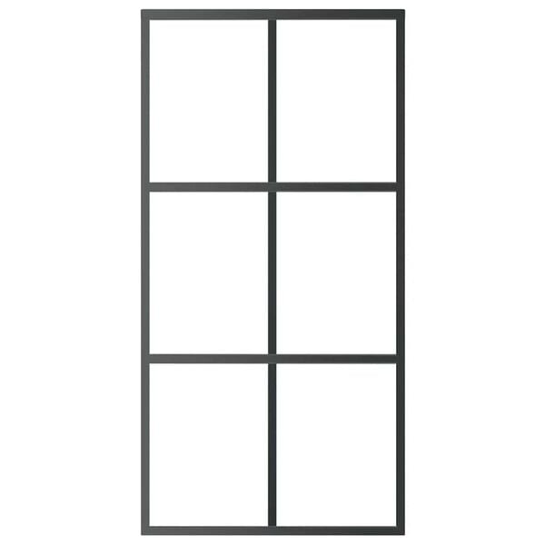 vidaXL Schuifdeur 102x205 cm ESG-glas en aluminium zwart