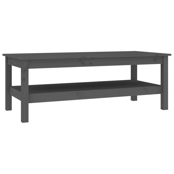 vidaXL Salontafel 110x50x40 cm massief grenenhout grijs