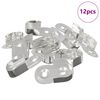 vidaXL Kast Stang Beugel 12 st Wit Zink 40 x 18 x 10 mm IJzer