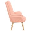 vidaXL Fauteuil Roze 61 x 78 x 98 cm Sherpa Stof