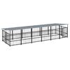 vidaXL Hondenkennel met dak 11,26 m&sup2; staal