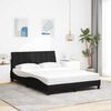 vidaXL Bedframe zonder matras "Hanko" stof zwart 140x190 cm