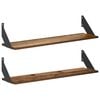vidaXL Wandschappen 2 st Oud hout 80 x 20 x 17 cm
