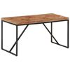 vidaXL Eettafel 140x70x76 cm massief acaciahout en mangohout